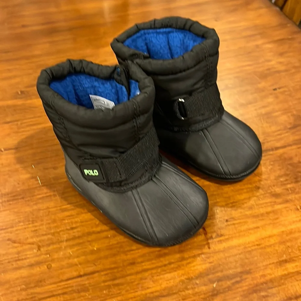 Polo Ralph Lauren Whistler winter Baby Crib Boots Boys Girls Booties Infant Sz 2